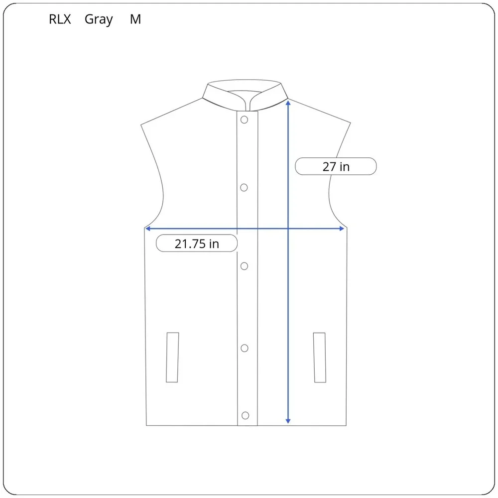 RLX Ralph Lauren Water Resistant Performance Full Zip Vest Mens Medium Gray Golf - Picture 3 of 11